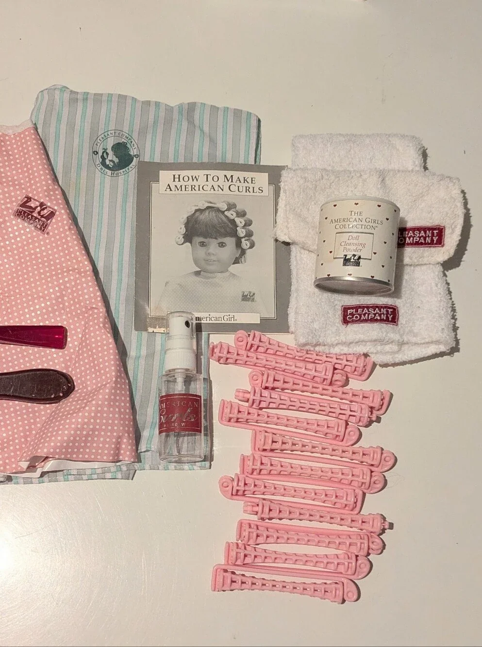 American Girl Pleasant Company Hair & Body Care Sets plus Vintage Hospital Gown